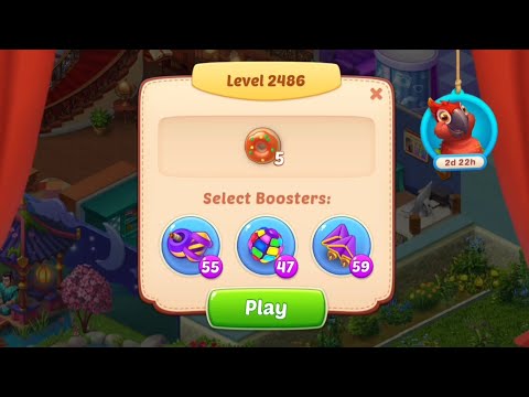 Homescapes Gameplay - Level 2486 2487 2489 2490