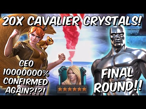20x 6 Star Squirrel Girl Cavalier Crystal Opening Final Round! - CEO!! - Marvel Contest of Champions