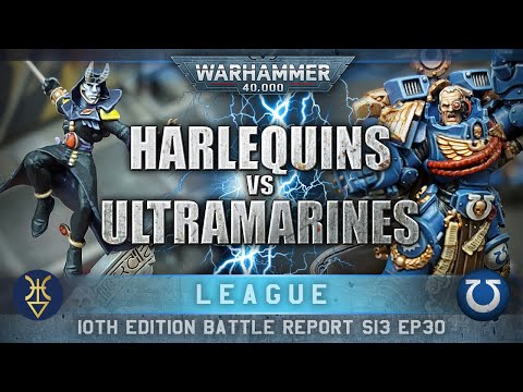Harlequins vs Ultramarines Space Marines Warhammer 40K Battle Report 10th Edition 2000pts