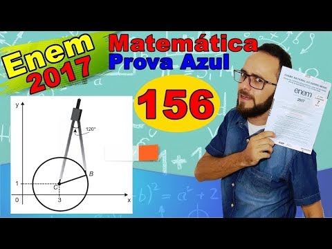 Enem 2017 - Questão 156 - prova azul de matemática (lei dos cossenos - trigonometria)