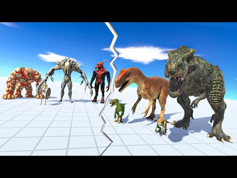 INFERNALS TEAM vs CARNIVORE DINOSAURS TEAM | FREE BATTLE | Animal Revolt Battle Simulator