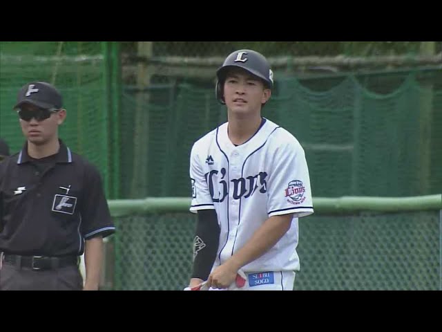 【ファーム】ライオンズ・川野がライトにタイムリーヒットを放ち勝ち越しに成功!! 2021/6/15 L-F(ファーム)