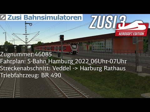 | ZUSI 3 | S 46085 Veddel → Harburg-Rathaus | BR 490 | mit Orginal Ansagen