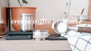 crema coffee products unboxing + first use | relaxing video