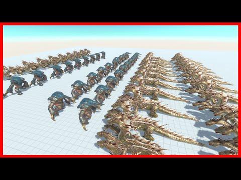 30x RANTHORN VS 34x HYDRA - ANIMAL REVOLT BATTLE SIMULATOR