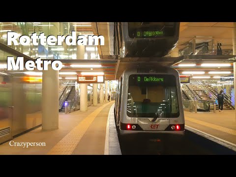 Korte RET Metro Spijkenisse - Rotterdam Centraal Lijn D 2022