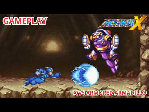 X VS ARMORED ARMADILLO | MEGA MAN X REMAKE IN PS1 STYLE GAMEPLAY | KENSU WILLIAM