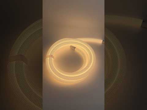 Гибкий круглый LED неон 22 мм в тканевой оплетке 5м с LED лентой и контроллером 240LEDS/m DC24V 24W/M IP67