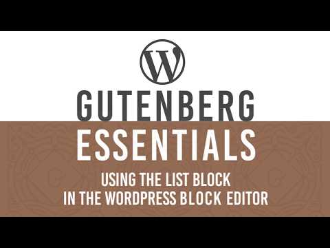 Add Quick Lists in WordPress Gutenberg Block Editor