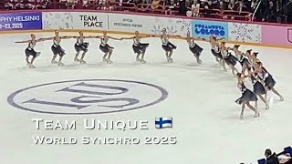 Team Unique 🇫🇮 SP - World Synchro 2025 - Synchronized skating