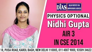 DIAS | NIDHI GUPTA IAS Toppers in UPSC | CSE -2015