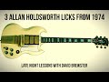 3 Allan Holdsworth Licks From 1974