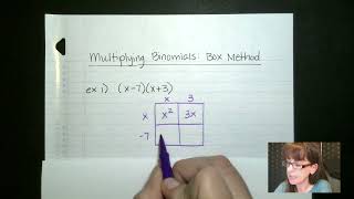 Multiplying Binomials with the Box Method