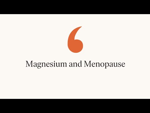 Magnesium and Menopause