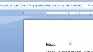 How to remove restricted permission from a document in Word