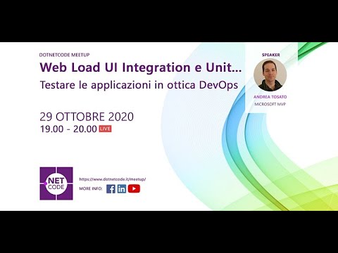 Meetup DotNetCode: Web Load UI Integration e Unit... Testando aplicativos em DevOps ópticos