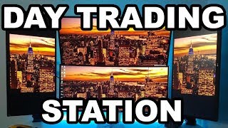 Robert Day Trading Station: PC, Monitors, and DAS Platform Setup