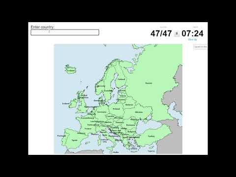 Countries of Europe Sporcle World Record (35.17 Seconds)