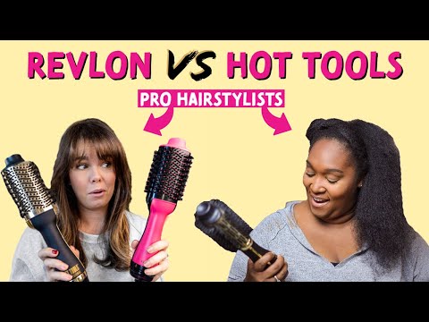 Pro Hairdressers Try One Step Blow Dryer | Revlon vs...