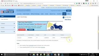 How to view ACTIVE loans in HDFC netbanking 2017