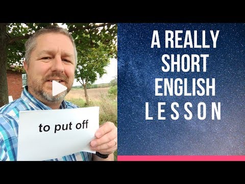 Meaning of TO PUT OFF - A Really Short English Lesson with Subtitles