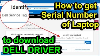 How to find Laptop Serial Number / Download driver of Dell Laptop #SerialNumber #DellDriver