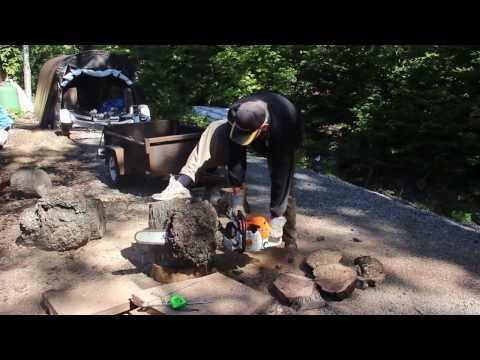 Cutting Up A Burl