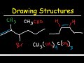 Organic Chemistry Drawing Structures - Bond Line, Skeletal, and Condensed Structural Formulas