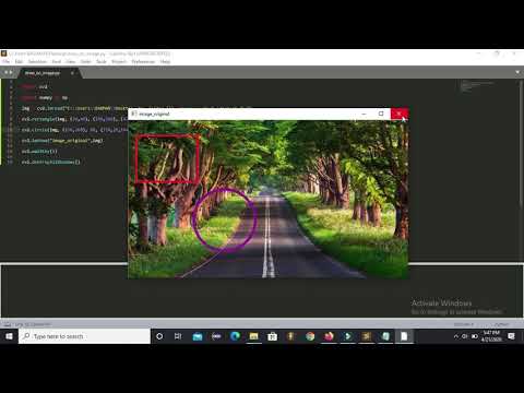 Python Tutorial - Draw shapes and Put text on an image using OpenCV in under 9 Minutes
