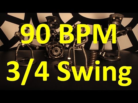 90 BPM - Swing 3/4 - 60s Ballad - Drum track - Metronome - Drum Beat