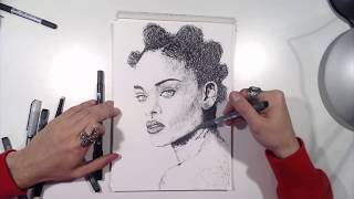 Speed Drawing Rihanna  by Gus Romano