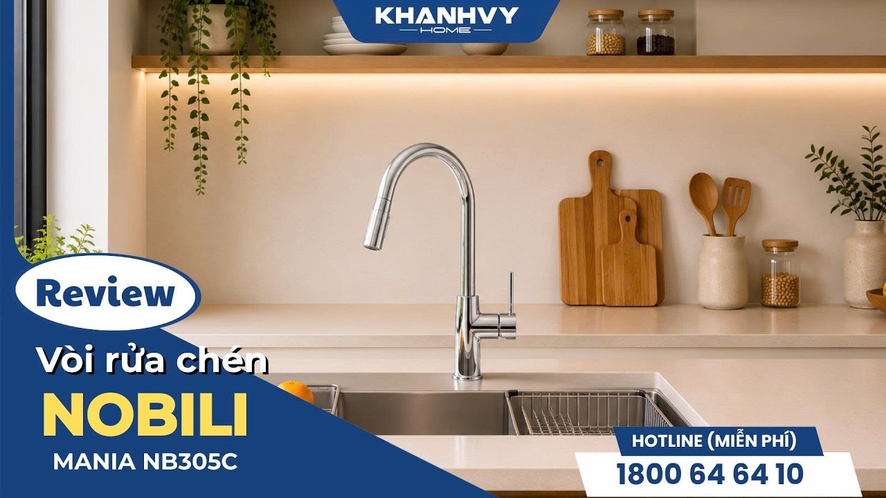 Vòi rửa chén Nobili MANIA NB305C nóng lạnh