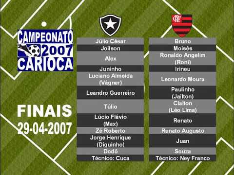 Flamengo 2x2 Botafogo - Carioca 2007 final 1º jogo - Melhores momentos e gols - 29/04/2007