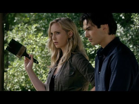 TVD 2x5 - Damon and Caroline eavesdrop Stefan and Elena's (fake) fight | Delena Scenes HD