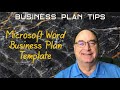 BPT 142 Microsoft Word Business Plan Template