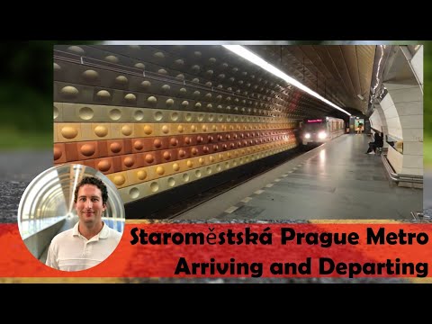 Staroměstská Prague Metro Arriving and Departing | Prague, Czech Republic
