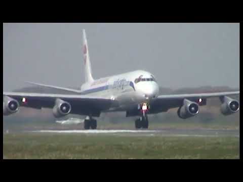 AFRICAN INTERNATIONAL Douglas DC-8  at Ostend LOUD !!