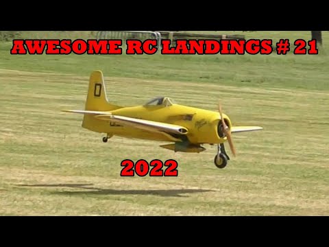 AWESOME RC LANDINGS - WW2 FIGHTERS LANDING COMPILATION - TBOBBORAP1 # 21 - 2022