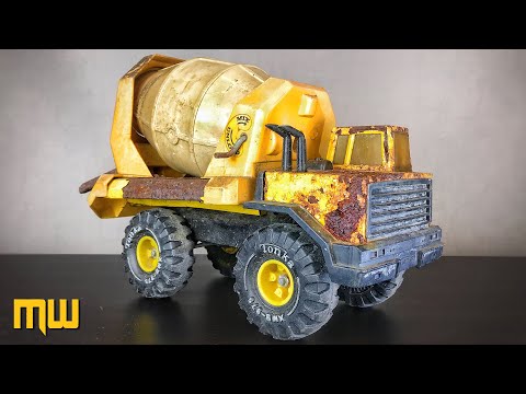 Restoration Tonka Mighty Cement Mixer 1985s - very rusty Tonka Toy Truck