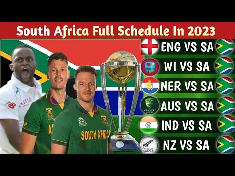 South Africa Cricket Team Full Schedule 2023 | South Africa Cricket Fixtures 2023 | Cricket Update