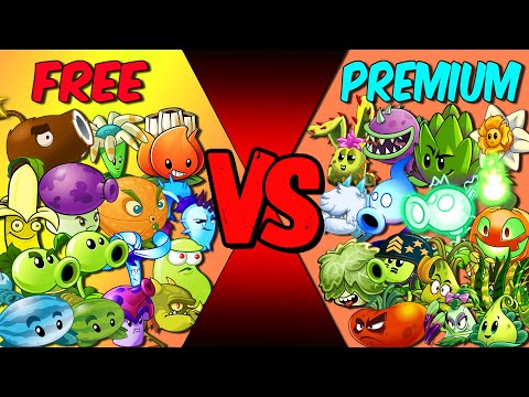 Team FREE vs PREMIUM Plants - Who Will Win? - PvZ 2 Team Plant vs Team Plant