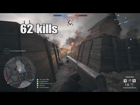 Battlefield1: intense full medic round of river somme [ MVP 62 kills ] PS5 [HD] 2 syringe kills💉💉