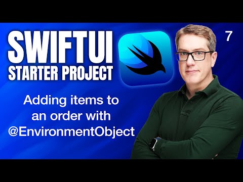 Adding items to an order with @EnvironmentObject - SwiftUI Starter Project 7/14 thumbnail