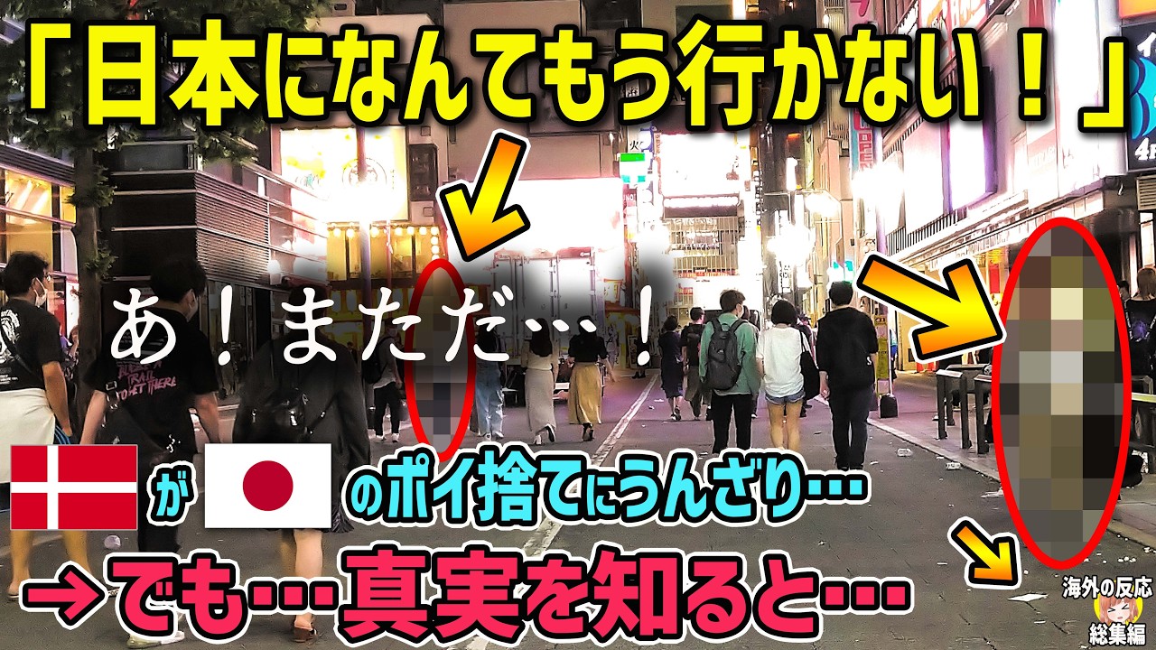 【海外の反応】「日本になんてもう行かない！」ポイ捨てが横行する日本の街に辟易するデンマーク人女性→しかしポイ捨てをする人たちの真実を知ると…！？【日本人も知らない真のニッポン】【総集編】