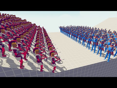 100X SPARTAN ARCHERS VS 100X MELEE UNITS - TOTALLY ACCURATE BATTLE SIMULATOR