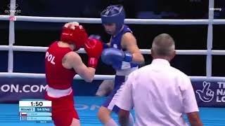 London 2020 | Boxing Analysis from the game: KRUK Sandra (POL) - PLEA Foteini (GRE)
