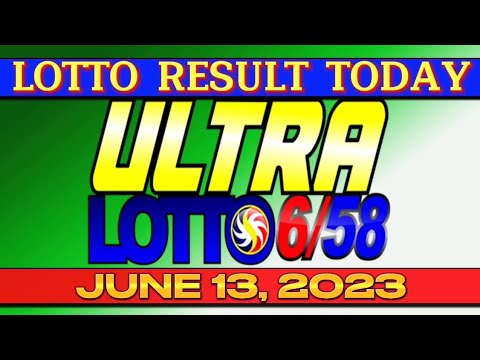 6/58 ULTRA LOTTO 9PM RESULT TODAY JUNE 13, 2023 #658ultralotto #lottoresult #lottoresulttoday
