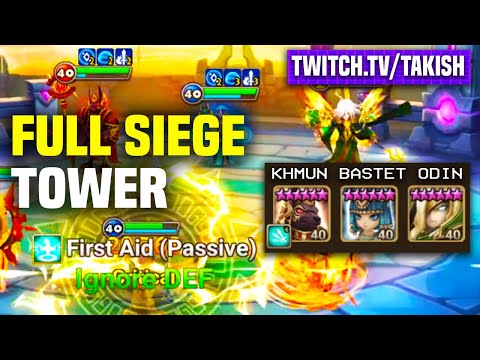 Khmun Bastet Odin Tower in G3 Guild Siege- Takish Twitch Stream