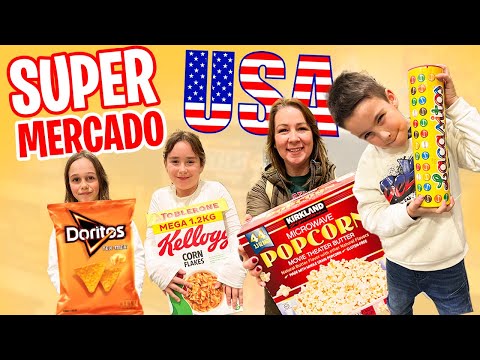 Visitando SUPERmercado ¡¡AMERICANO!! + GRANDE en España en Familia