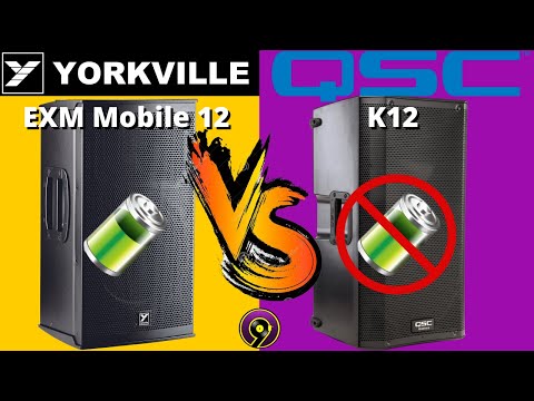 YORKVILLE EXM MOBILE 12 vs QSC K12 /BATTERY VS NON-BATTERY/COMPARISON VIDEO